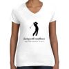 Women's Fine Jersey V-Neck Tee Thumbnail